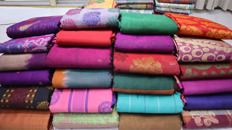 Hand-woven Tangail Sarees. Photo: Collected