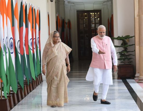 Sheikh Hasina and Narendra Modi: Beijing warned Dhaka against joining the Quad (Credit: Press Information Bureau, Prime MInister's Office, Government of India)
